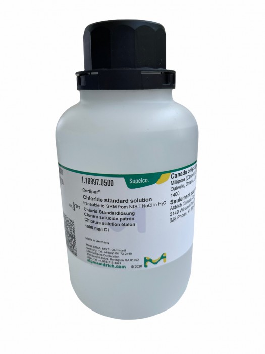 119897.0500	CHLORIDE STANDARD SOLUTION 1000 MG/L SODIUM CHLORI	500 ML มีสต๊อกพร้อมส่ง