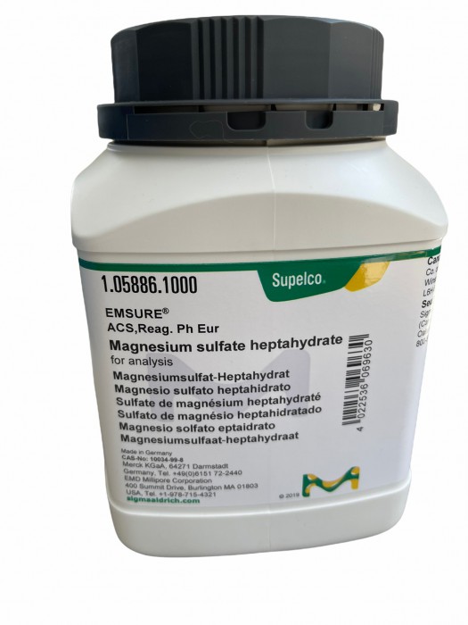 105886.1000	MAGNESIUM SULFATE-HEPTAHYDRATE FOR ANALYSIS	1 KG   มีสต๊อกพร้อมส่ง