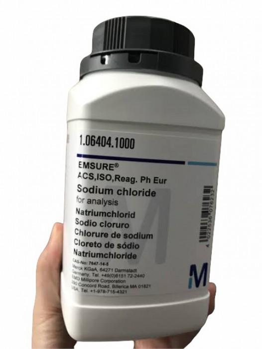 106404.1000	SODIUM CHLORIDE GR FOR ANALYSIS ACS, ISO	1 KG พร้อมส่ง